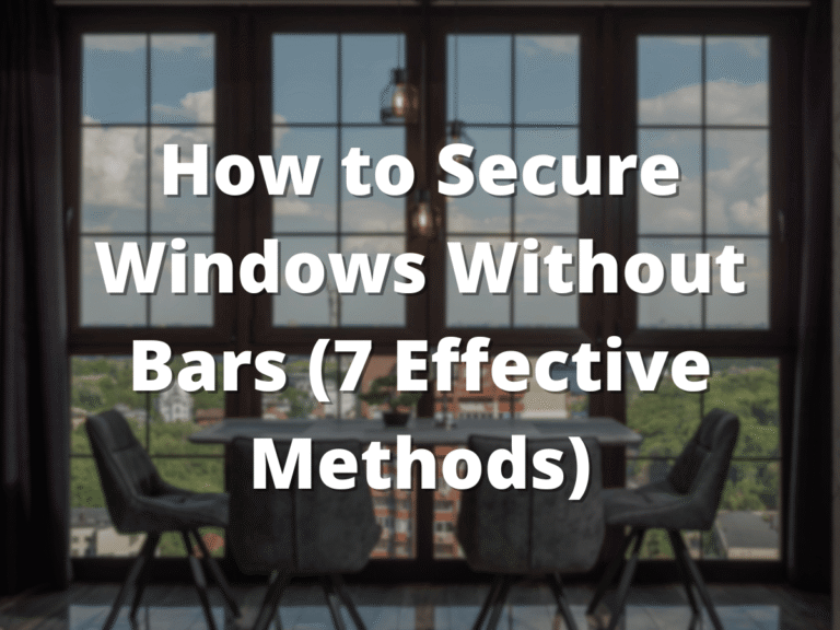 How to Secure Windows Without Bars: 7 Effective Methods