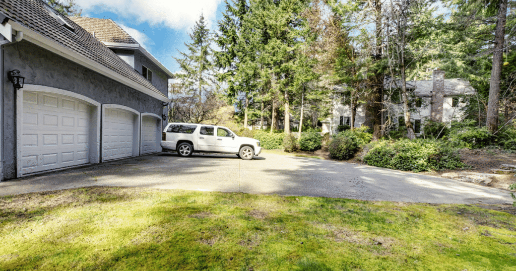 Car parked on driveway 