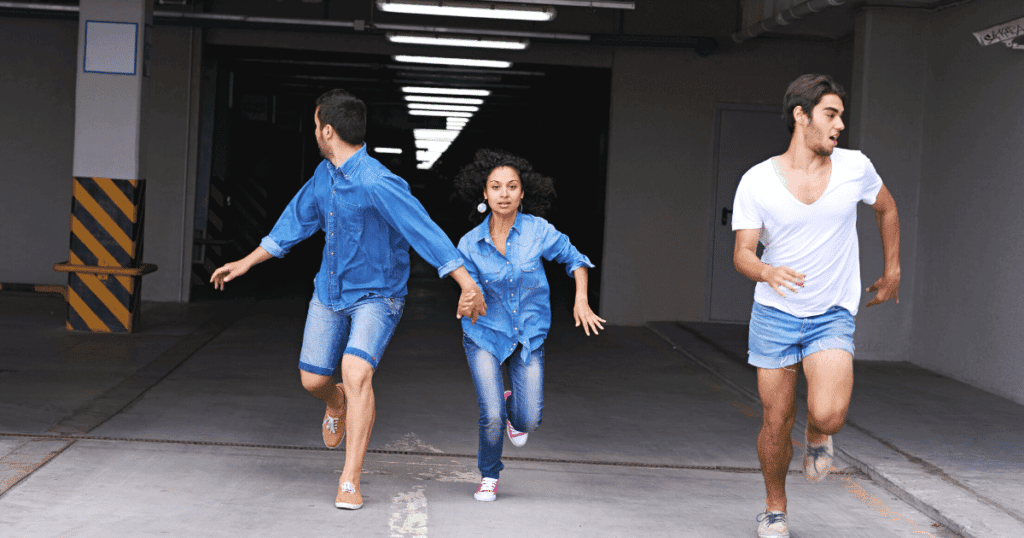 People Running Away