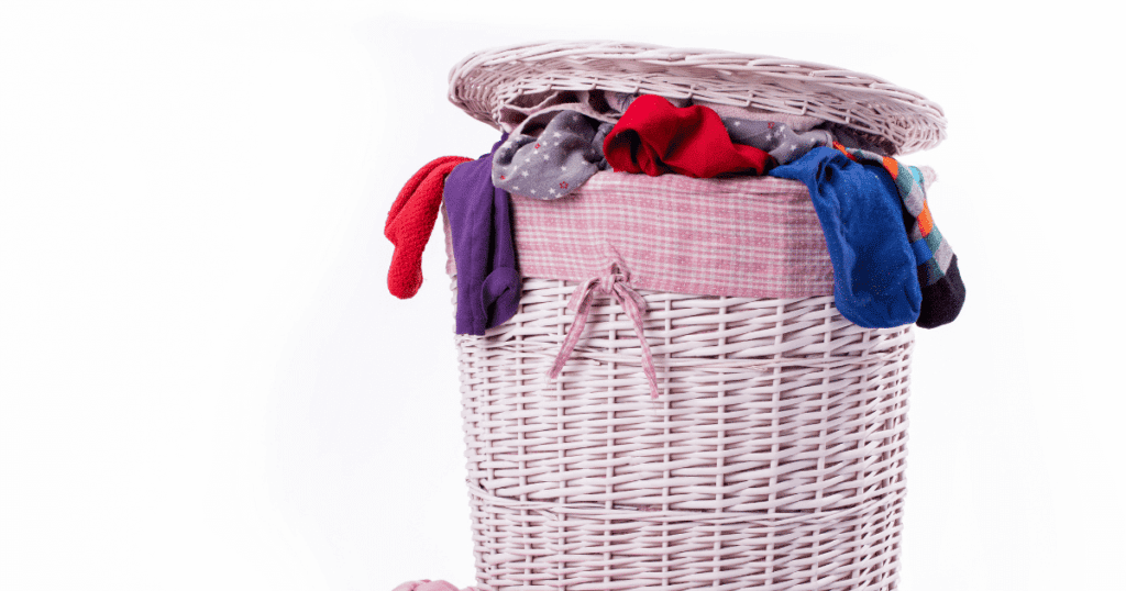 Laundry Basket on White Background