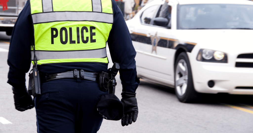 Police Officer in Yellow Vest