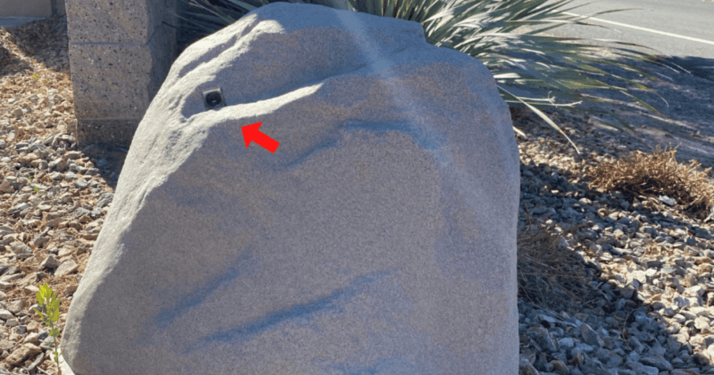 Hidden Camera in Fake Rock
