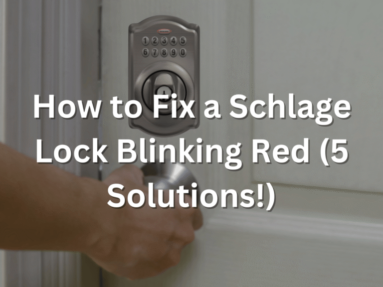 How to Fix a Schlage Lock Blinking Red (5 Solutions!)