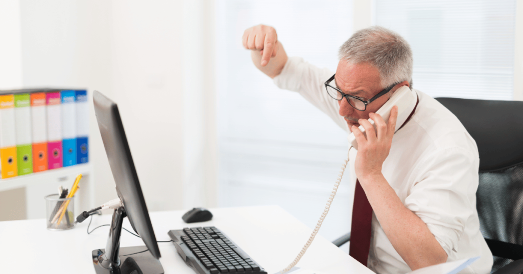 Man Angry on Phone