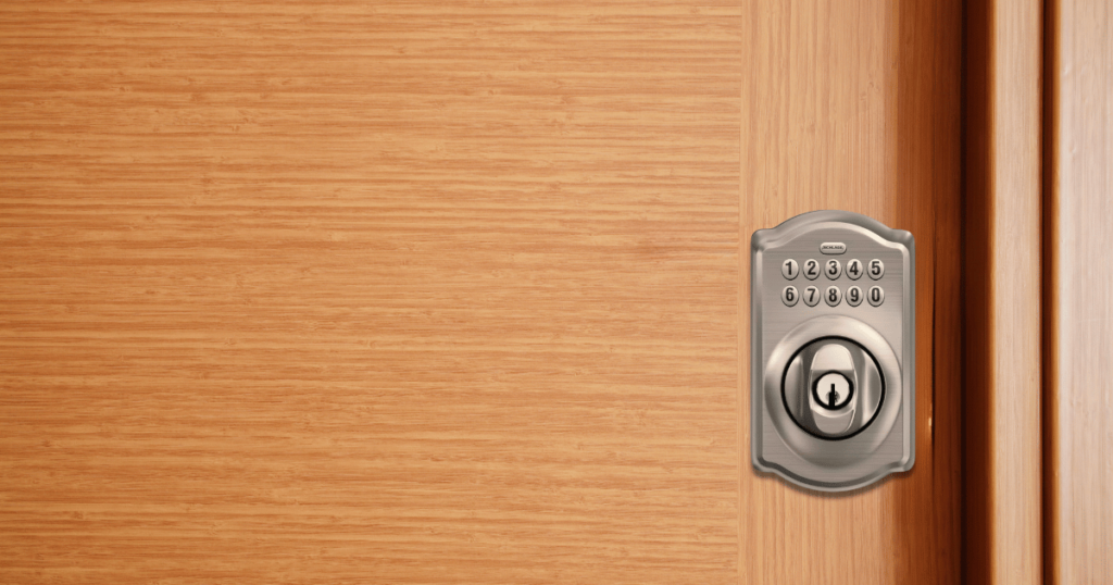 Schlage Doorlock on Wooden Door