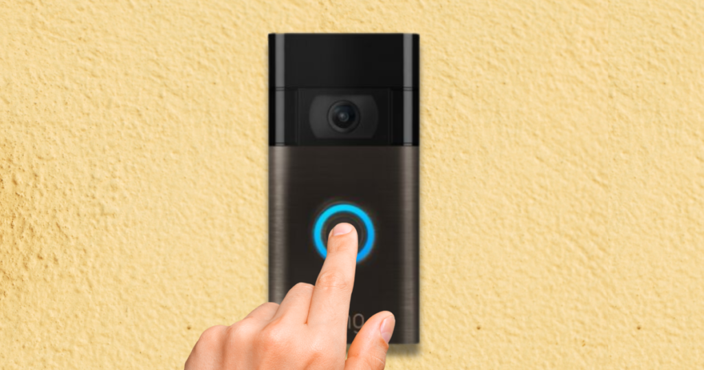 Ring Doorbell Yellow Background