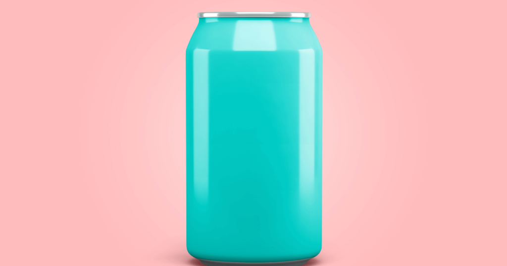 Soda Can with Pink Background